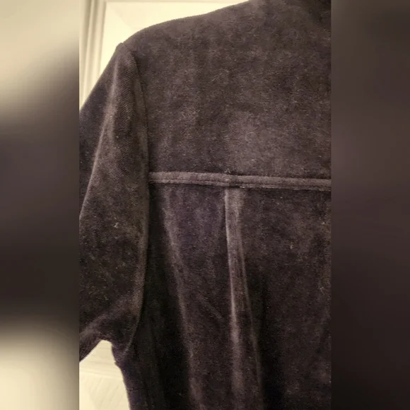 MONROW Velour short collard Romper in black size XS - Picture 12 of 14